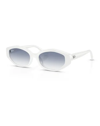 Ochelari de soare unisex cu logo, Alb