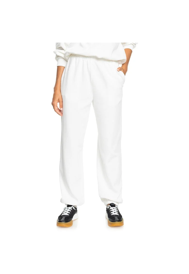 Pantaloni sport dama  Days Go By, alb, material confortabil