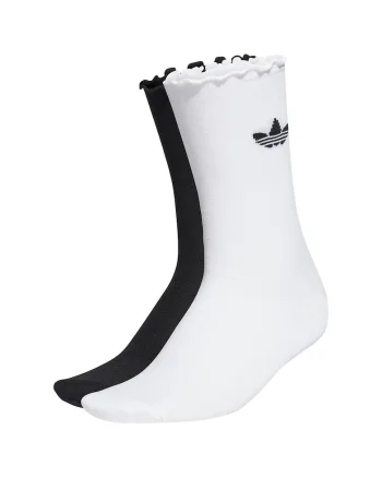 Soseste dama,  nylon/elastan, 2 perechi, alb/negru, 40-42EU