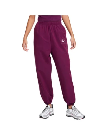 Pantaloni sport dama FN7700,  Nylon, Visiniu,