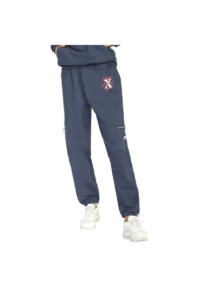 Pantaloni sport dama,  Stella Maxwell, albastru, material confortabil