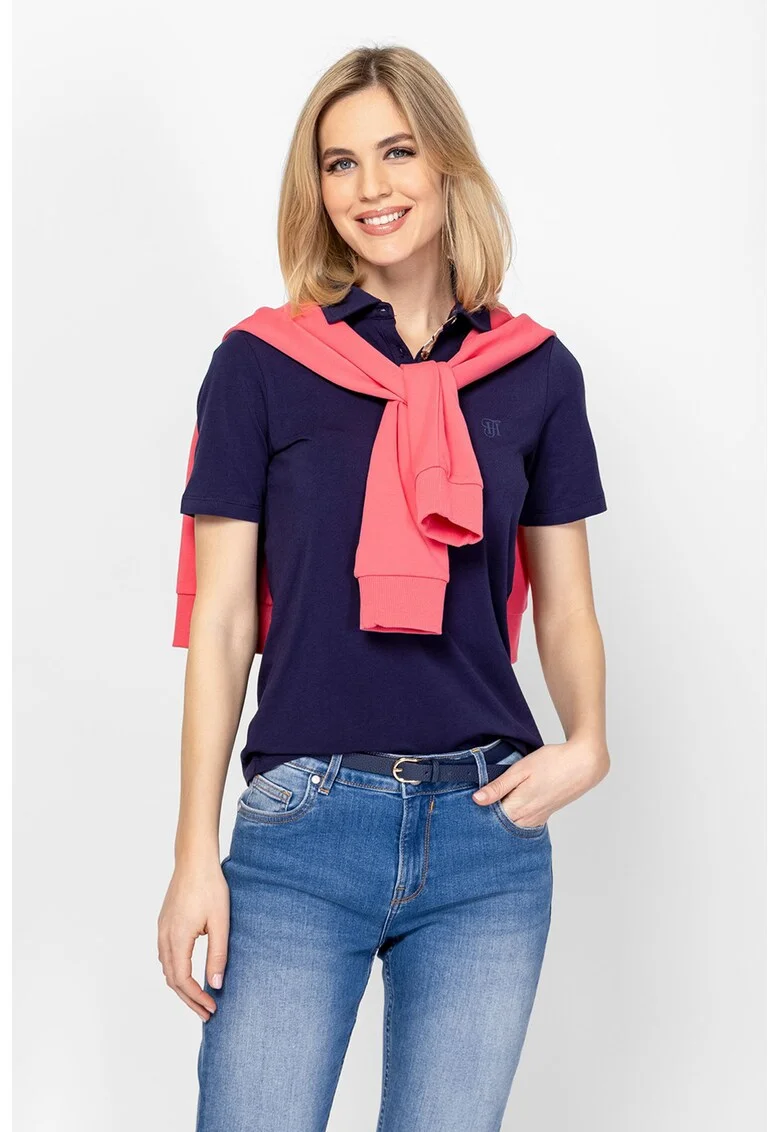 Tricou din bumbac Demola, Bleumarin