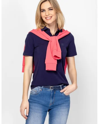 Tricou din bumbac Demola, Bleumarin