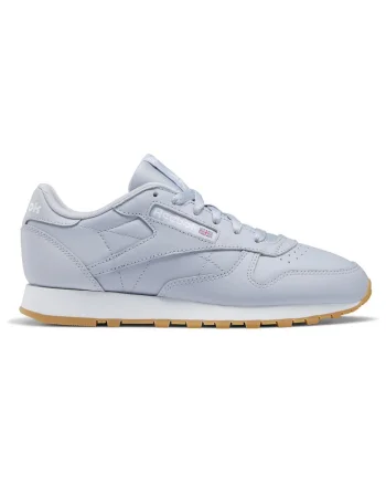 Pantofi sport  Classic Leather, gri, piele naturala, stil minimalist