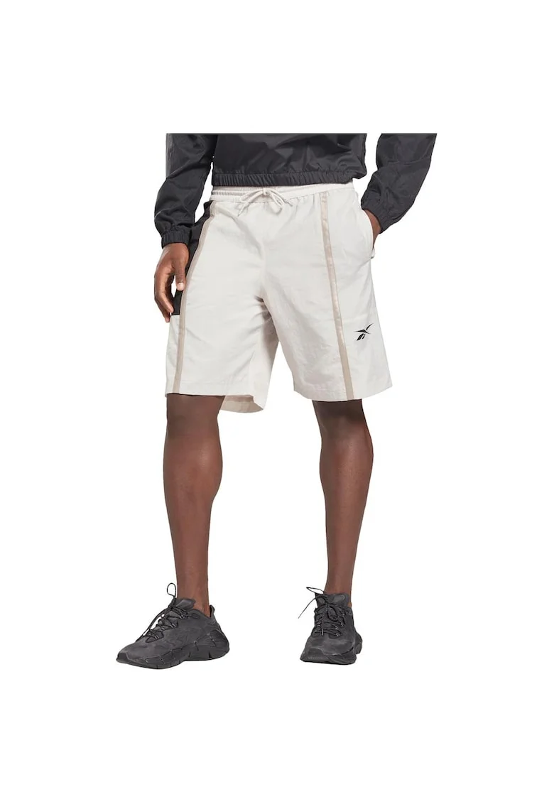 Pantaloni sport barbati  impermeabili, nylon, alb