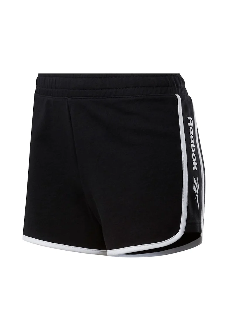 Pantaloni sport dama  scurti, talie elastica, negru, bumbac