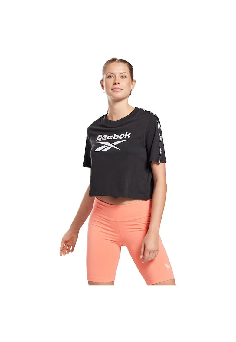 Tricou sport  negru, bumbac/poliester