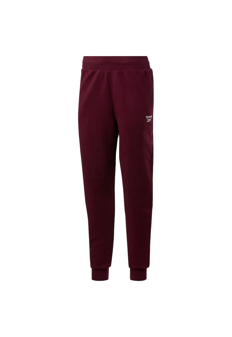 Pantaloni sport dama  croiala normala, talie elastica, visiniu, bumbac french terry