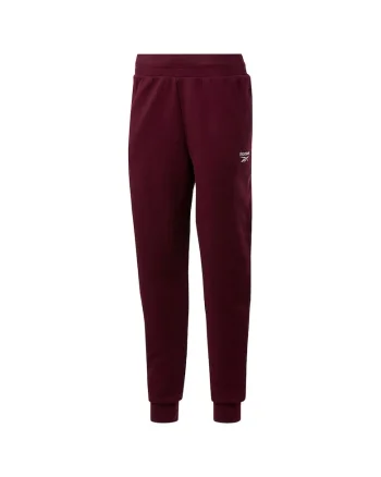 Pantaloni sport dama  croiala normala, talie elastica, visiniu, bumbac french terry