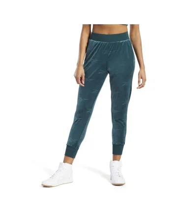 Pantaloni sport dama,  colectia, slim fit, verde, catifea