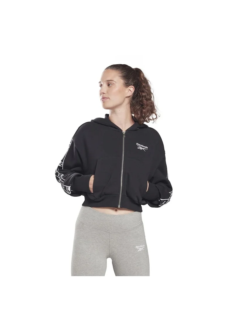 Hanorac sport dama HB2263,  Negru, Bumbac/Poliester