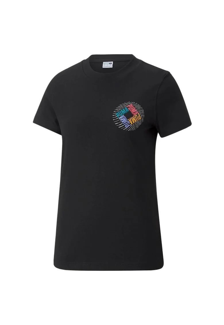 Tricou sport dama  SWxP, croiala normala, negru, bumbac 80%,