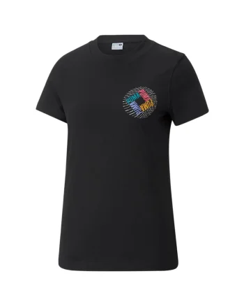 Tricou sport dama  SWxP, croiala normala, negru, bumbac 80%,