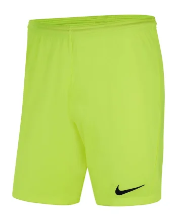 Pantaloni scurti cu tehnologie Dri-FIT pentru fotbal Park III, Negru/Verde lime