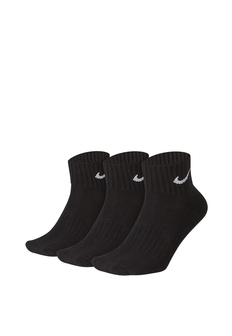 Sosete unisex  3PPK Value Cotton Quarter, Alb/Negru