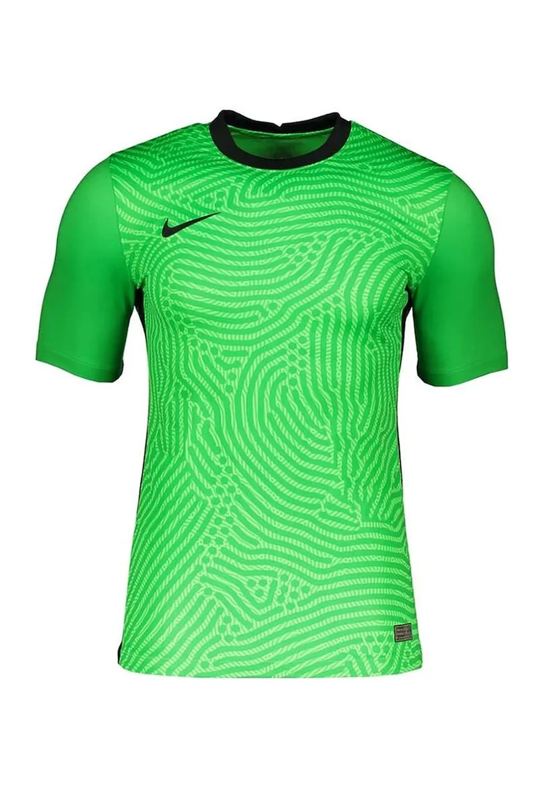 Tricou cu imprimeu si tehnologie Dri-Fit, pentru fotbal, Verde deschis