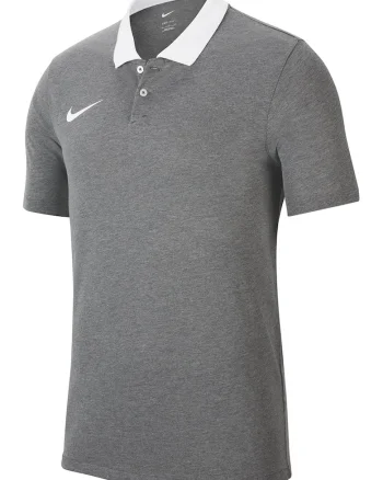 Tricou polo cu tehnologie Dri-Fit, pentru fotbal, Alb/Gri inchis