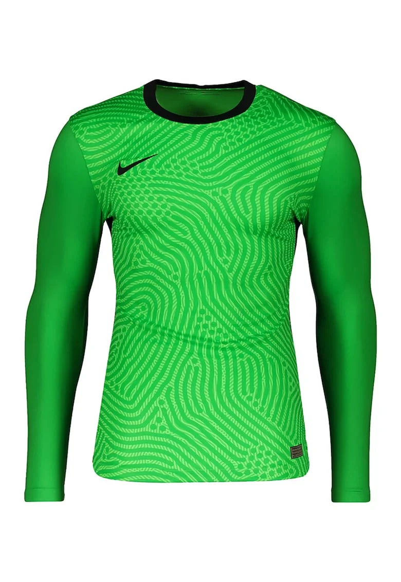 Bluza slim-fit cu imprimeu si tehnologie Dri-Fit, pentru fotbal, Verde deschis