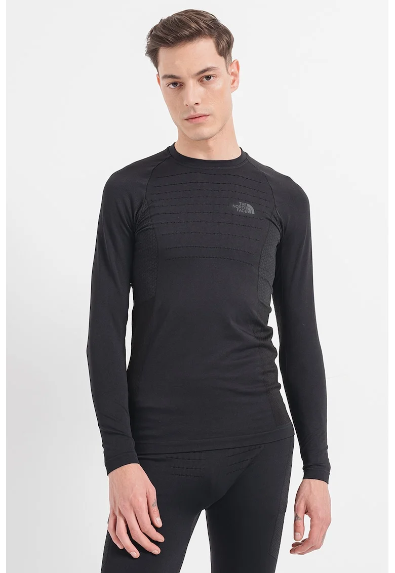 Bluza slim-fit pentru ski, Negru