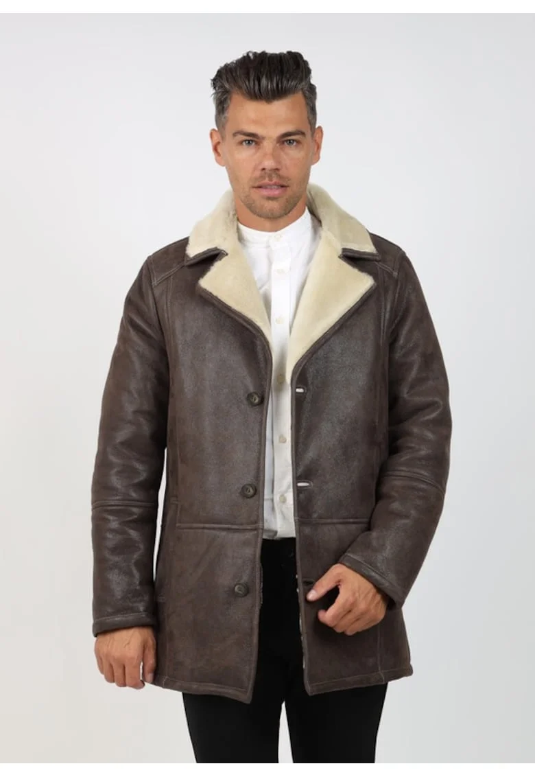 Cojoc de Barbati din Blana de Miel, Model Ciprian, Maro