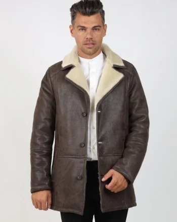Cojoc de Barbati din Blana de Miel, Model Ciprian, Maro