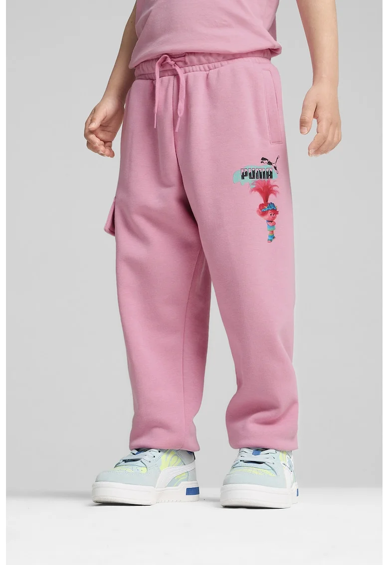 Pantaloni de trening cargo Trolls, Roz deschis