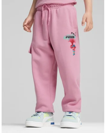 Pantaloni de trening cargo Trolls, Roz deschis