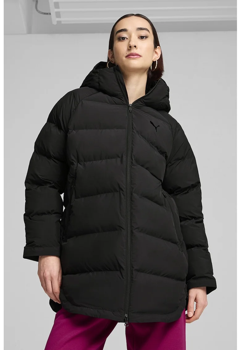 Geaca parka lejera cu gluga MONO, Negru