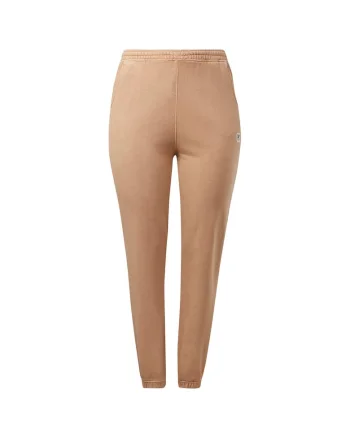 Pantaloni sport dama  oversize, bumbac organic, maro, French terry,