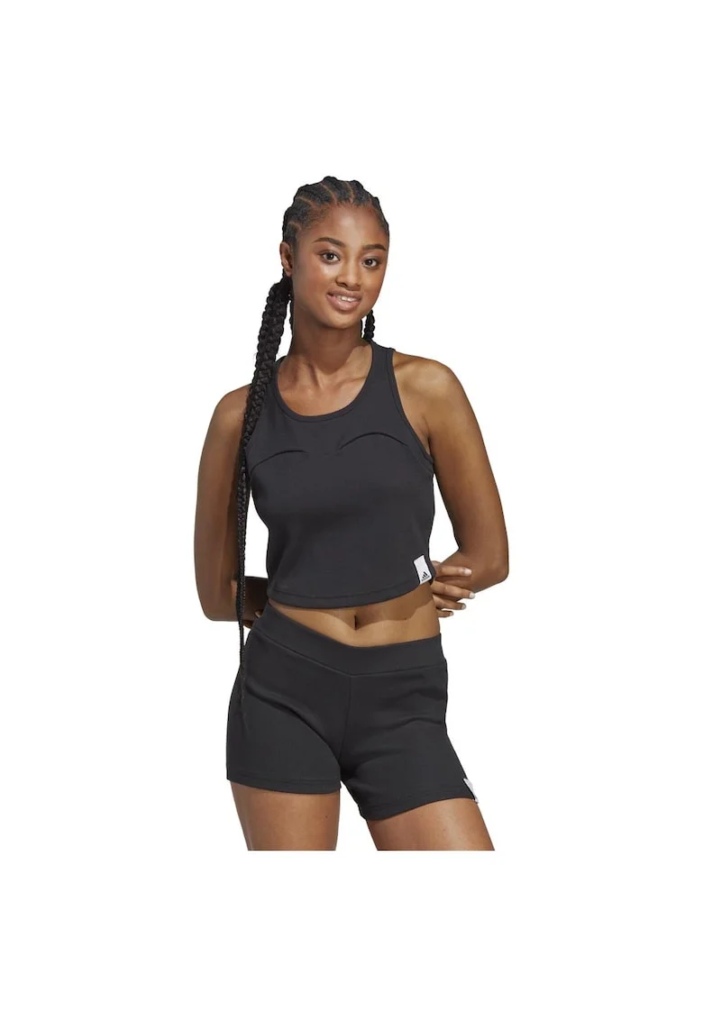 Tricou sport dama fara maneci  negru