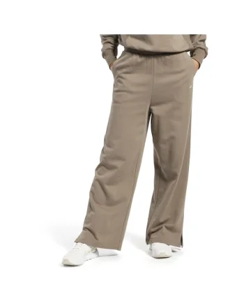 Pantaloni sport  din bumbac, croiala larga, culoare maro, fabricat din Better Cotton,