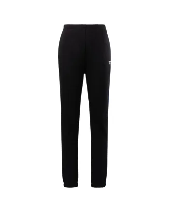Pantaloni sport  croiala lejera, talie elastica, negru, bumbac