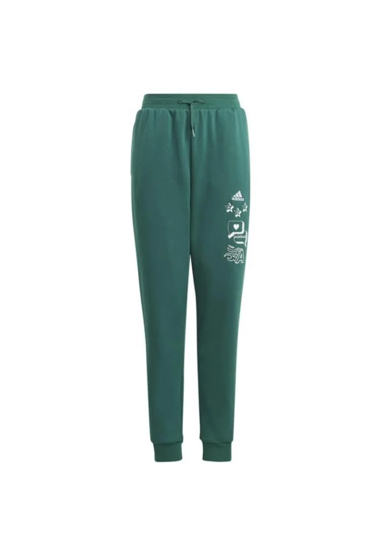 Pantaloni sport copii,  Bumbac, Verde