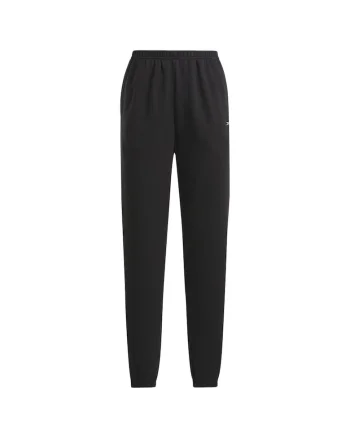 Pantaloni sport dama  croiala slim, negru, bumbac, fleece