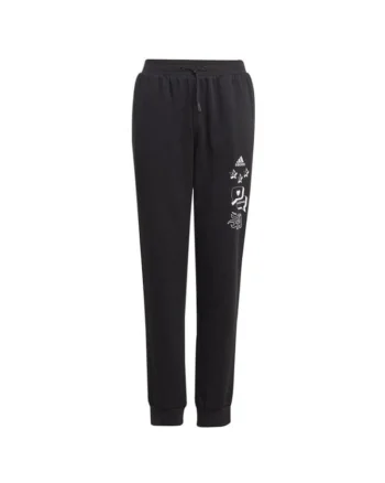 Pantaloni sport copii,  Bumbac, Negru - 65875