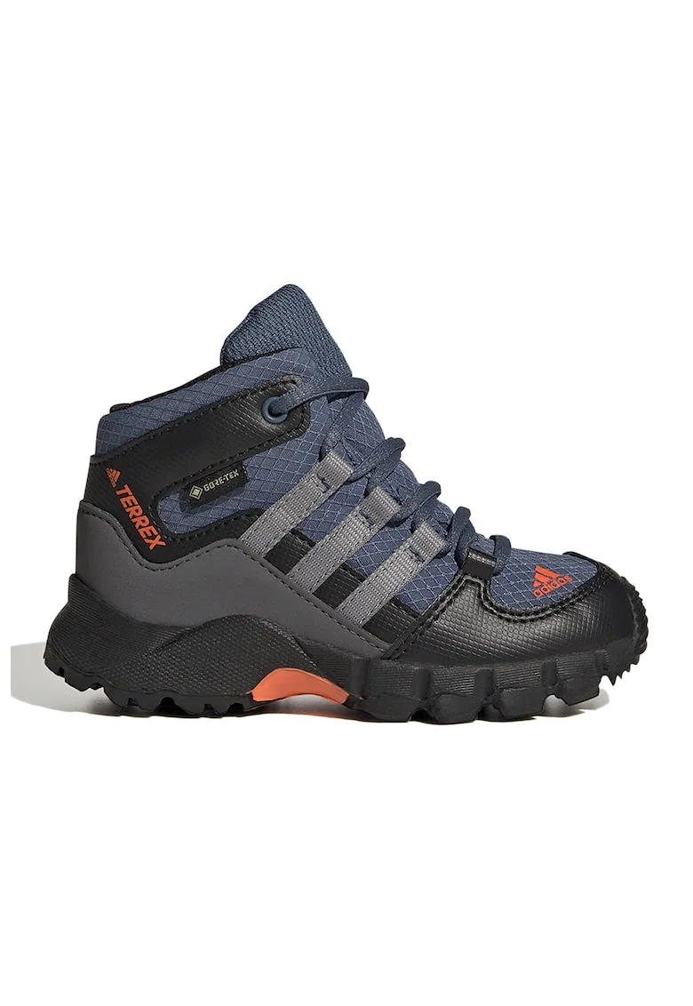 Ghete mid-high impermeabile pentru drumetii Terrex Mid GTX, Gri/Albastru inchis