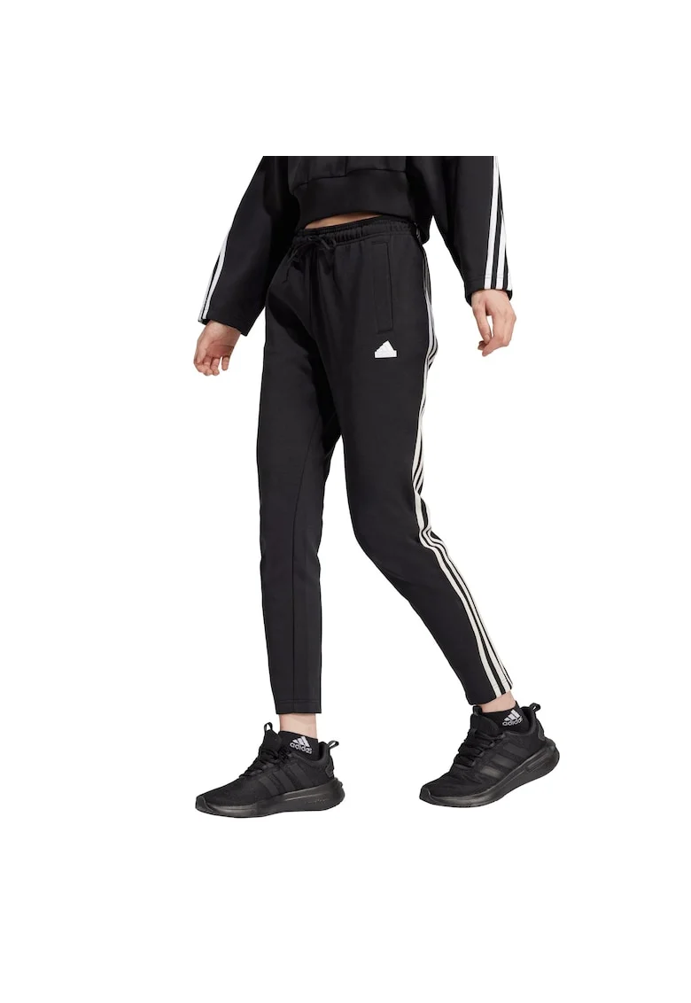 Pantaloni dama  material mixt, Negru, Negru