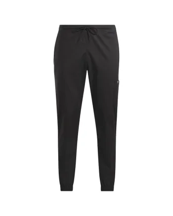 Pantaloni jogger  negru, bumbac si sintetic, croiala normala, talie elastica,