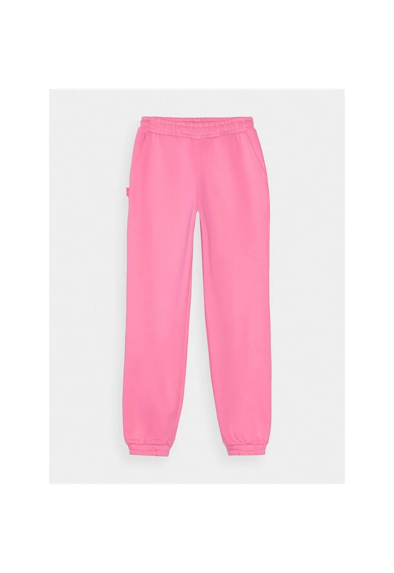 Pantaloni sport  4FJRAW24TTROF1154-54S pentru fete, bumbac, roz