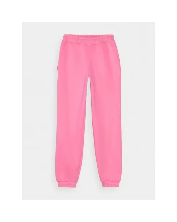 Pantaloni sport  4FJRAW24TTROF1154-54S pentru fete, bumbac, roz
