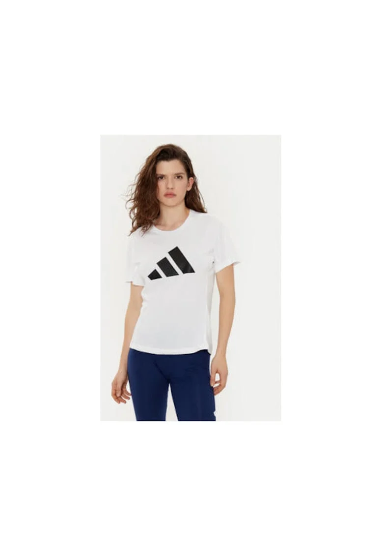 Tricou cu logo, Alb/Negru