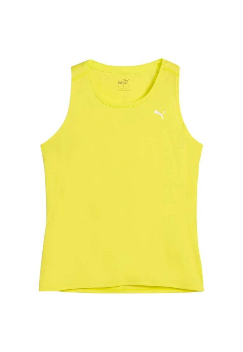 Maiou sport  Run Velocity, croiala regulata, decolteu rotund, galben, poliester reciclabil,