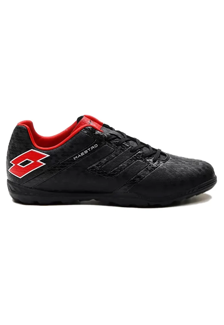 Pantofi sport barbati  Maestro 700 IV TF, negru si rosu, material sintetic, pentru gazon artificial, set de caracteristici avansate.