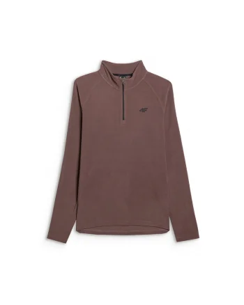 Hanorac sport barbati  fleece termoactiv, caldura, slim fit, maro