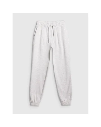 Pantaloni Jogger Femei  Gri Deschis, Trening Casual, Bumbac & Poliester, Regular Fit, XS-XXL, Calduros & Confortabil, Cu Buzunare si Elastic Reglabil - 45769, Gri deschis