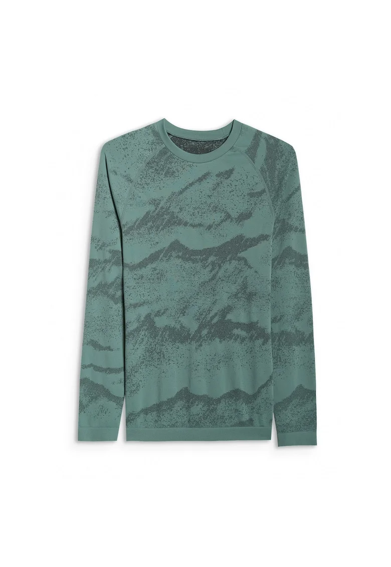 Bluza sport barbati,  termoactiva fara cusaturi, verde, Verde