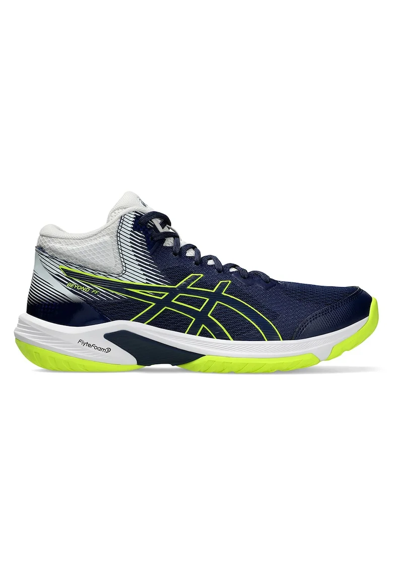 Pantofi Beyond FF pentru volei si handbal, Verde lime/Bleumarin