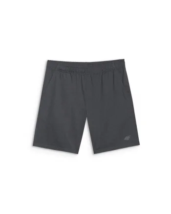 Pantaloni scurti de trening  uscare rapida, gri, material sintetic