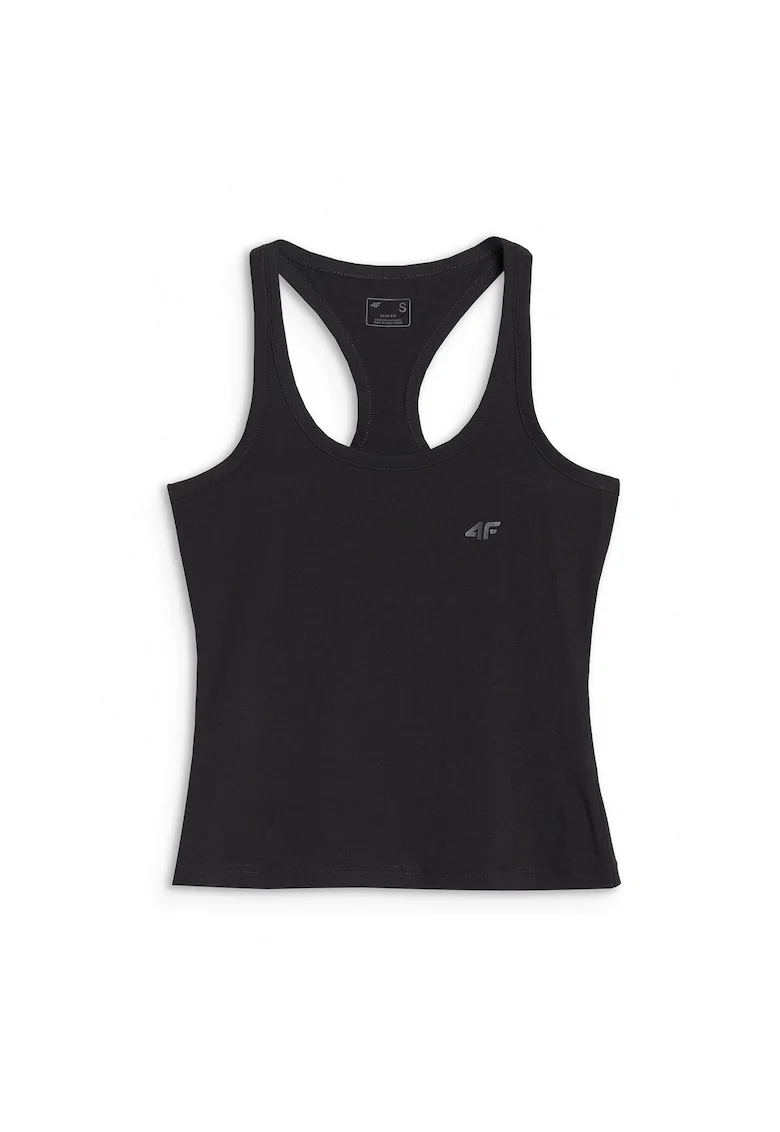 Maiou sport dama WMM00TSLEF124-20S, 4F, Bumbac, Negru