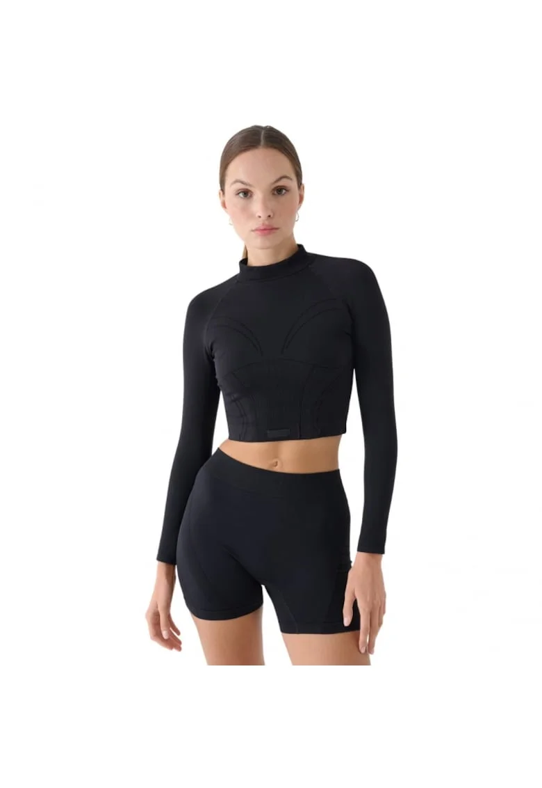 Bluza de antrenament,  maneca lunga, negru,